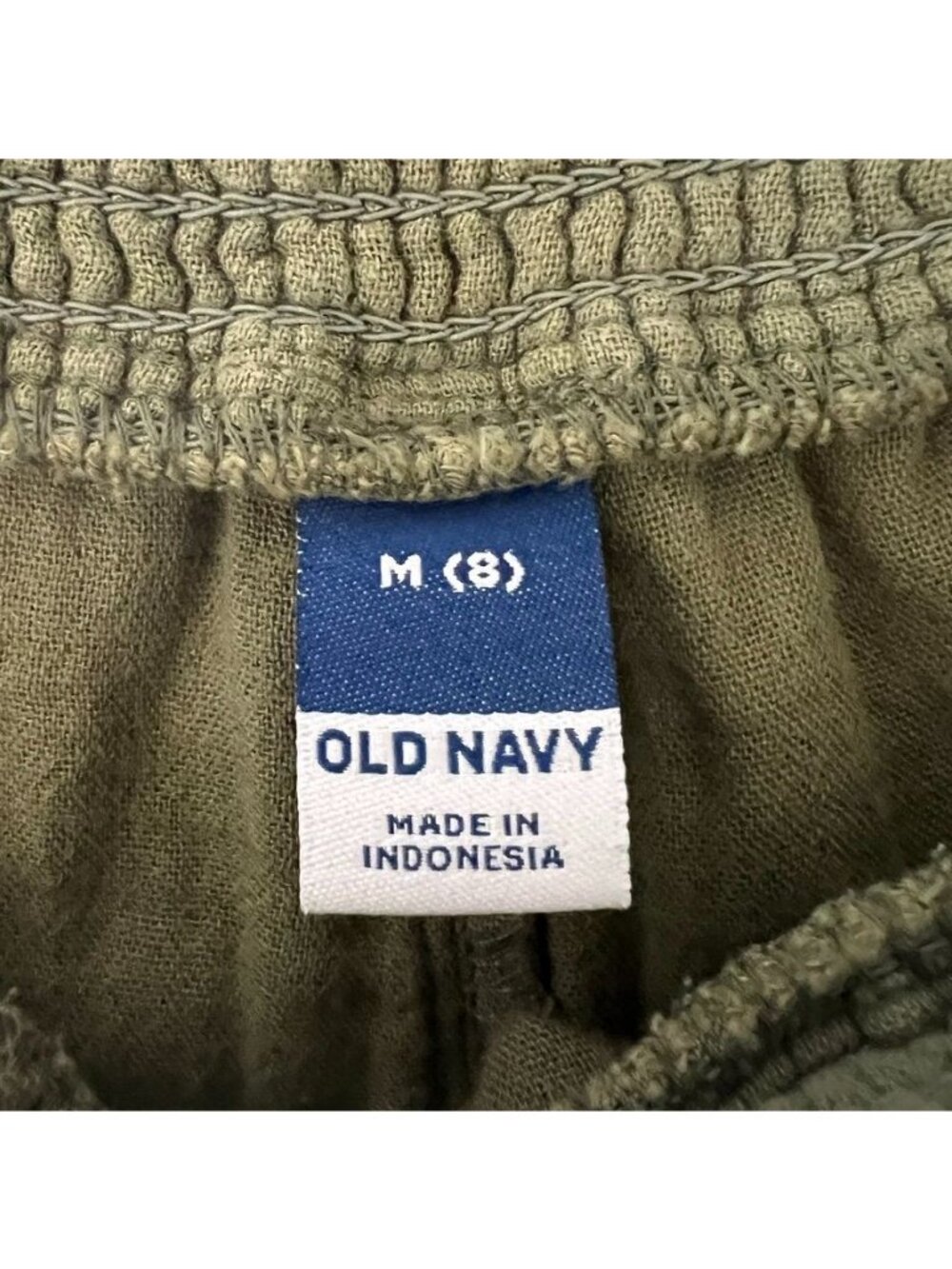 Old Navy Girls Sz M (8) Gauzy Cotton Wide Leg Pants Olive Green Beachy Vacation - Picture 4 of 8
